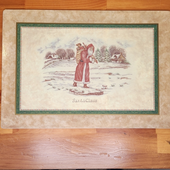 EUC Set of 4 VILLEROY & BOCH CHRISTMAS Cork backed Placemats - Picture 4 of 6